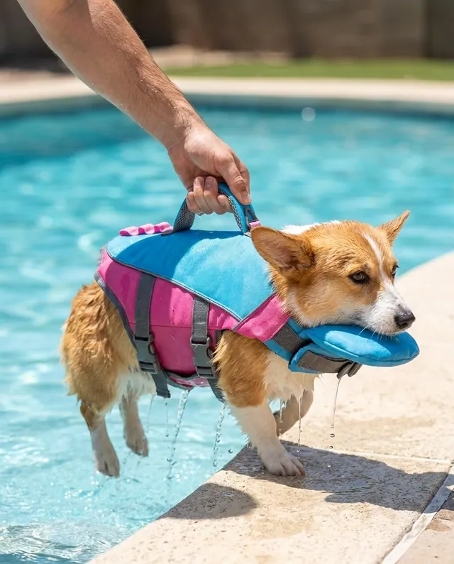 Rescue handle lift shot on Drift & Paw vest